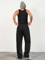 JMIERR Men's Casual Baggy Pants Wide Leg Travel Pants Streetwear Joggers with Pockets - Image 7