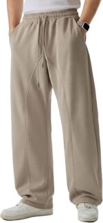 JMIERR Men's Casual Baggy Pants Wide Leg Travel Pants Streetwear Joggers with Pockets - Image 2