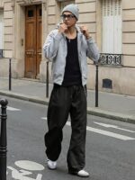 JMIERR Men's Casual Baggy Pants Wide Leg Travel Pants Streetwear Joggers with Pockets - Image 5