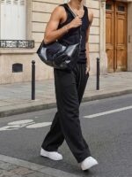 JMIERR Men's Casual Baggy Pants Wide Leg Travel Pants Streetwear Joggers with Pockets - Image 6