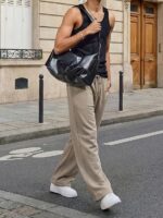 JMIERR Men's Casual Baggy Pants Wide Leg Travel Pants Streetwear Joggers with Pockets - Image 7